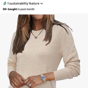 Cozy Crewneck Sweater in Soft Beige